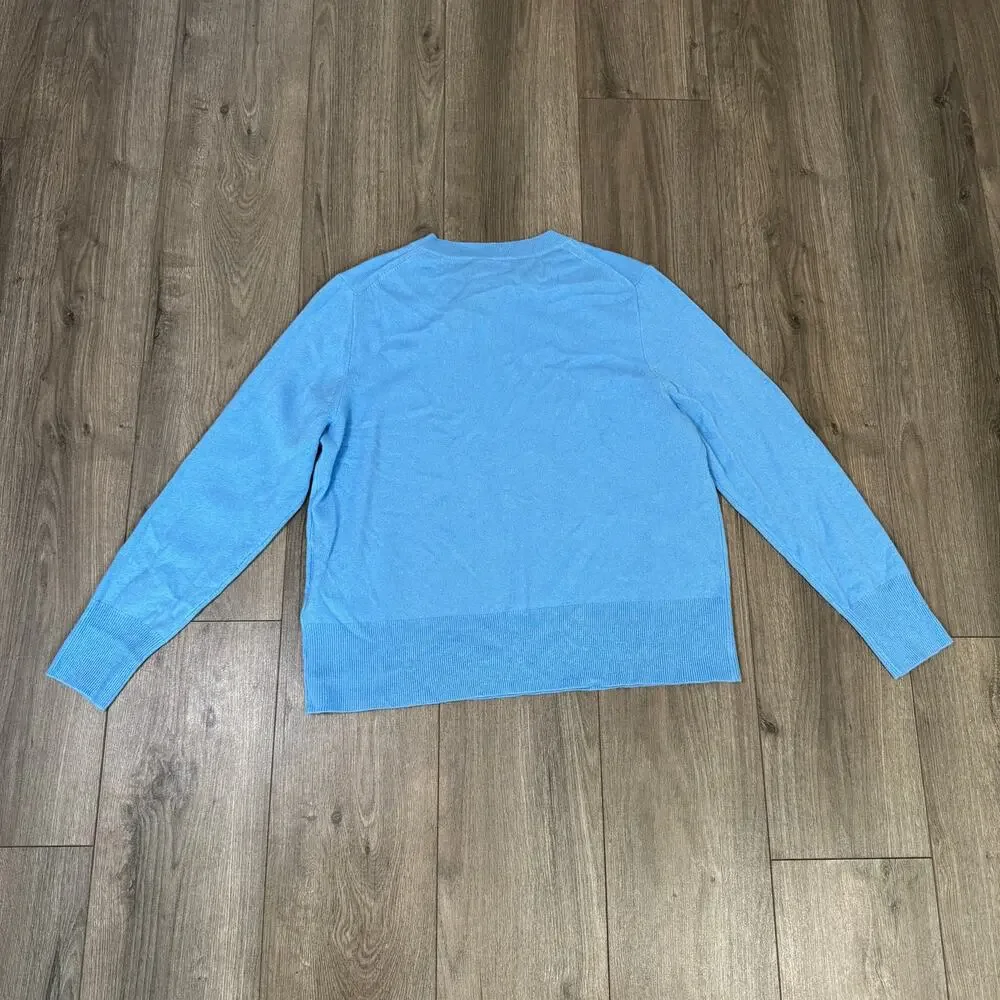 J.Crew Cashmere Classic-Fit Crewneck Sweater WMNS 2XL Pale Cerulean Blue Knitted